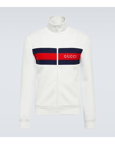 Gucci Veste de survetement Web Stripe - Blanc