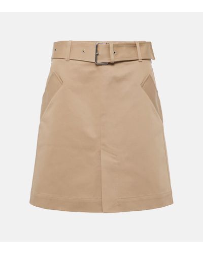 Totême Belted Cotton Miniskirt - Natural