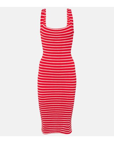 Hunza G Striped Minidress - Red