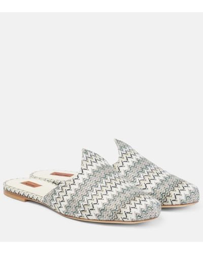 Missoni Slippers in canvas a zig-zag - Bianco