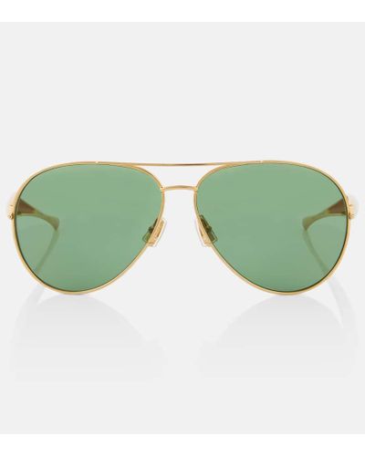 Bottega Veneta Gafas de sol de aviador Sardine - Verde