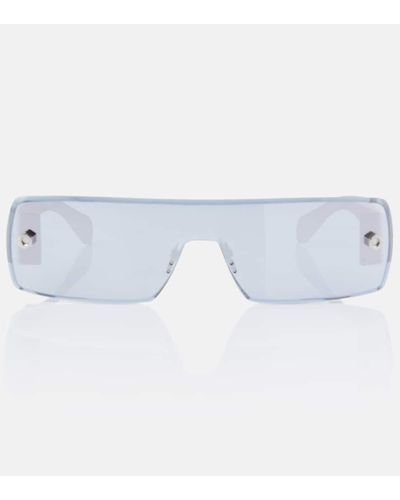 Alaïa Gafas de sol rectangulares con logo - Azul