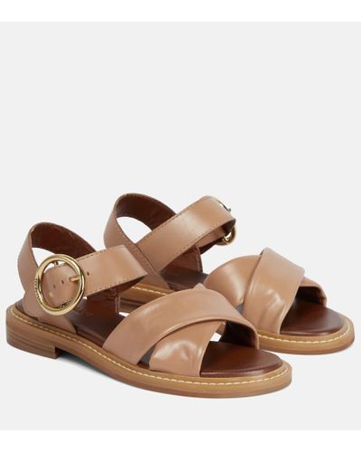 See By Chloé Lyna Leather Sandals - Brown