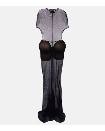 Jean Paul Gaultier X Shayne – Robe longue Oliver en tulle - Noir