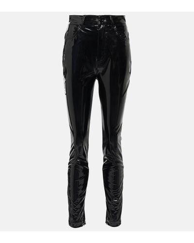 Dolce & Gabbana High-rise Jersey Slim Trousers - Black
