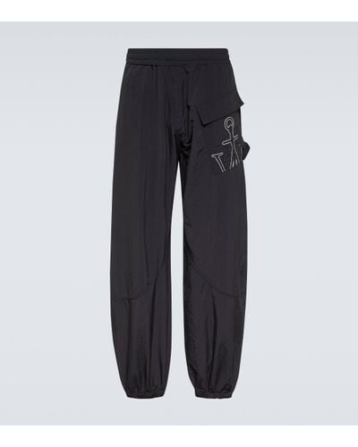 JW Anderson Twisted Nylon Joggers - Blue