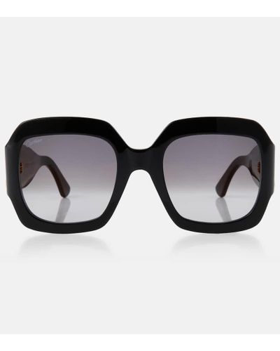 Cartier Signature C Square Sunglasses - Black