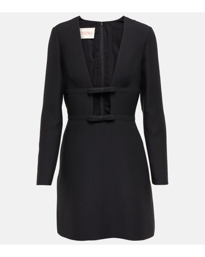 Valentino Minikleid aus Wolle und Seide - Schwarz