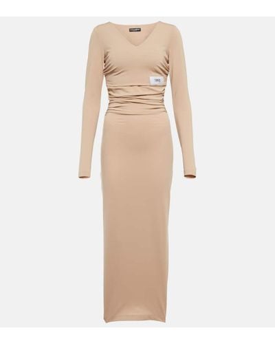Dolce & Gabbana Jersey Maxi Dress - Natural