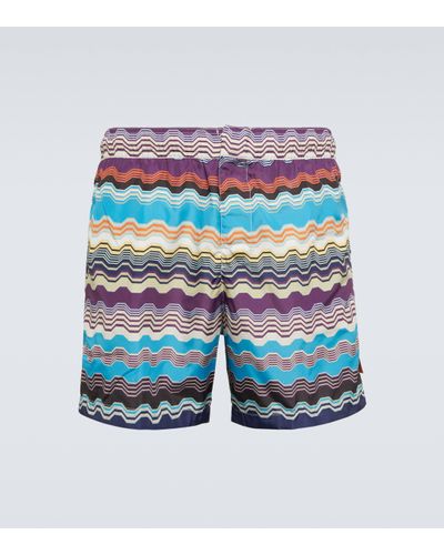 Missoni Printed Swim Shorts - Blue