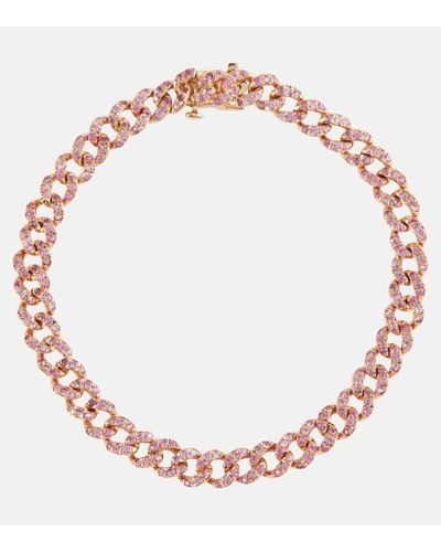 SHAY Bracciale in oro rosa 18kt con zaffiri e diamanti