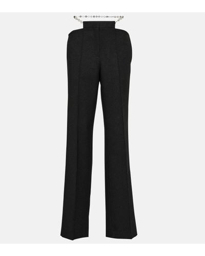 AYA MUSE Rivu Embellished Trousers - Black