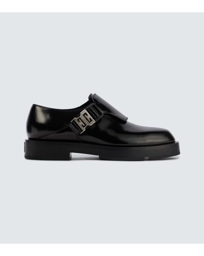 Givenchy Square Buckle Derby Shoes - Black