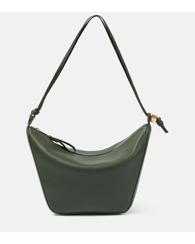 Loewe Hammock Mini Leather Shoulder Bag - Green