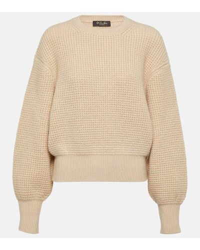Loro Piana Yamba Cashmere And Wool Sweater - Natural