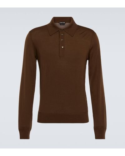 Tom Ford Wool polo top - Marron