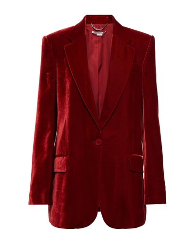 Stella McCartney Blazer in velluto - Rosso