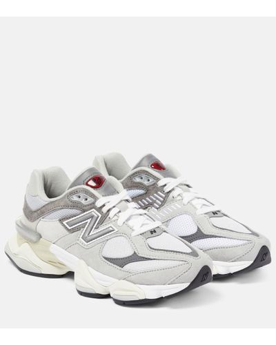 New Balance Sneakers 9060 mit Veloursleder - Weiß