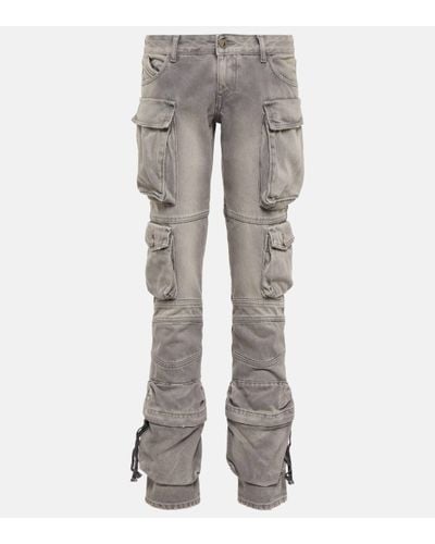 The Attico Pantalon cargo Essie en jean - Gris