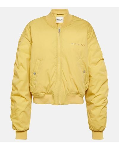 Isabel Marant Bomber Bessime de mezcla de algodon - Amarillo