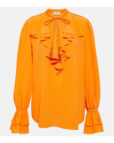 Etro Bluse aus Seide - Orange