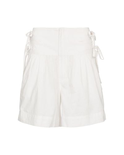 Isabel Marant Shorts Opala de algodón - Blanco