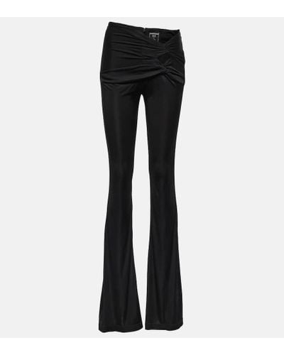 Versace X Dua Lipa pantalones flared de jersey - Negro