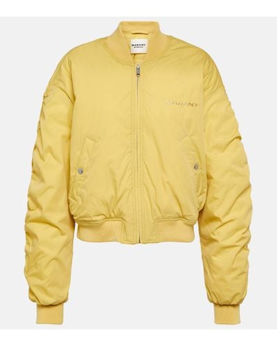 Isabel Marant Bessime Cotton-blend Bomber Jacket - Yellow