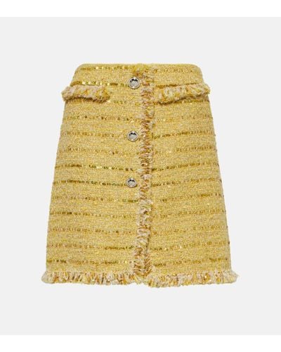 Giambattista Valli Fringed Boucle Miniskirt - Yellow