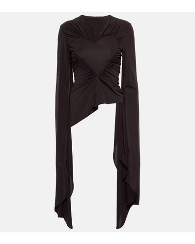 Acne Studios Top asymetrique Edo - Noir