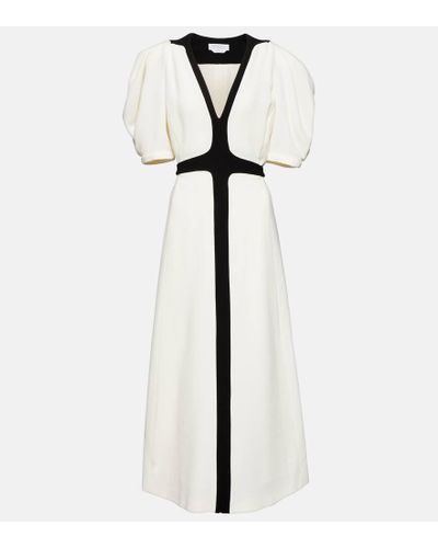 Gabriela Hearst Luz Wool Crepe Midi Dress - White