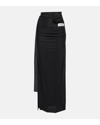 Dolce & Gabbana X Kim falda larga fruncida - Negro