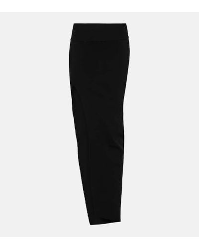 Rick Owens Asymmetric Maxi Skirt - Black