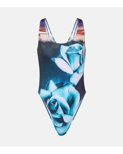 Jean Paul Gaultier Costume intero Roses - Blu