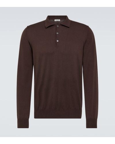 Canali Cotton Pique Polo Shirt - Brown