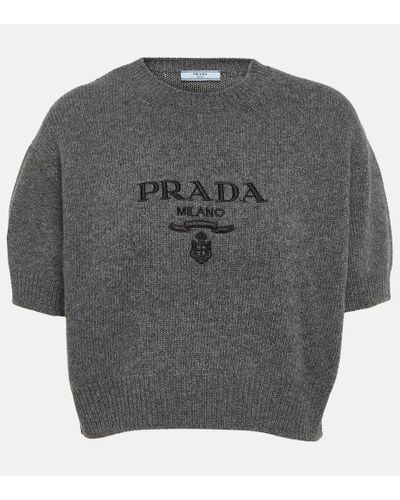 Prada Pullover Slate aus Wolle und Kaschmir - Grau