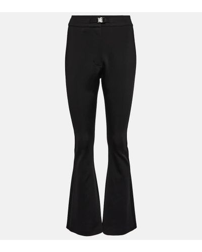 Givenchy Pantalones flared de jersey con 4G - Negro