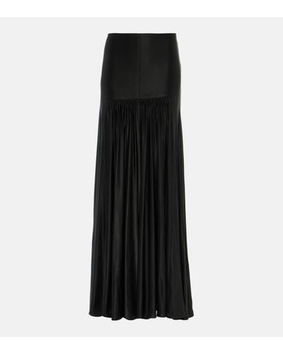 Rabanne Ruched Maxi Skirt - Black