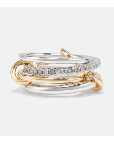 Spinelli Kilcollin Ring Nimbus SG Gris aus 18kt Gelbgold und Sterlingsilber mit Diamanten - Mettallic