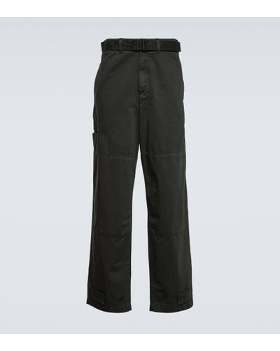 Lemaire Cotton Satin Trousers - Grey