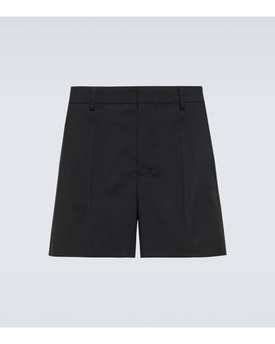 Valentino Wool-blend Bermuda Shorts - Black