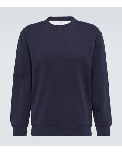 Brunello Cucinelli Sweatshirt aus einem Baumwollgemisch - Blau