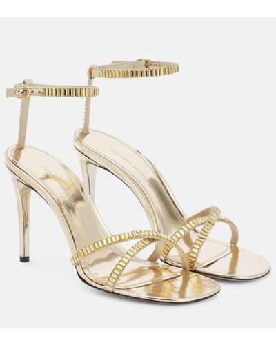 Victoria Beckham Crystal-embellished Sandals - Metallic