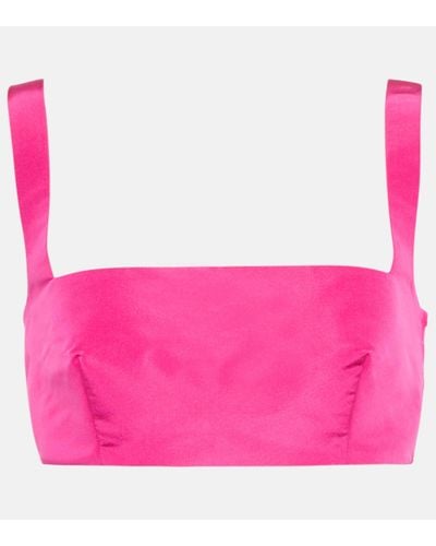 Valentino Silk Bralette - Pink