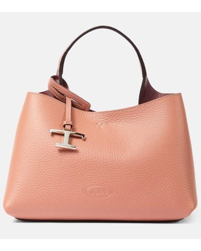Tod's Apa Micro Leather Tote Bag - Pink