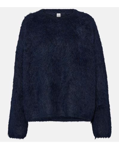 Totême Pullover aus einem Alpakawollgemisch - Blau