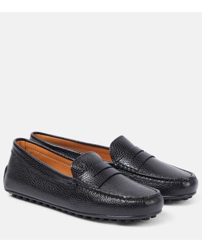 Tod's City Gommino Leather Moccasins - Grey