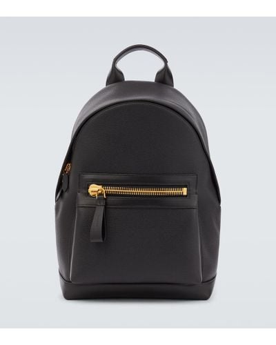 Tom Ford Buckley Leather Backpack - Black