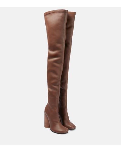 Luxury Defined: Burberry Grainy Leather Over the Knee Boots