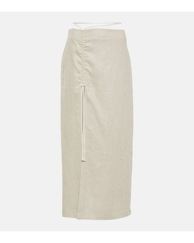 Sir. The Label Musee Wrap Linen Midi Skirt - White